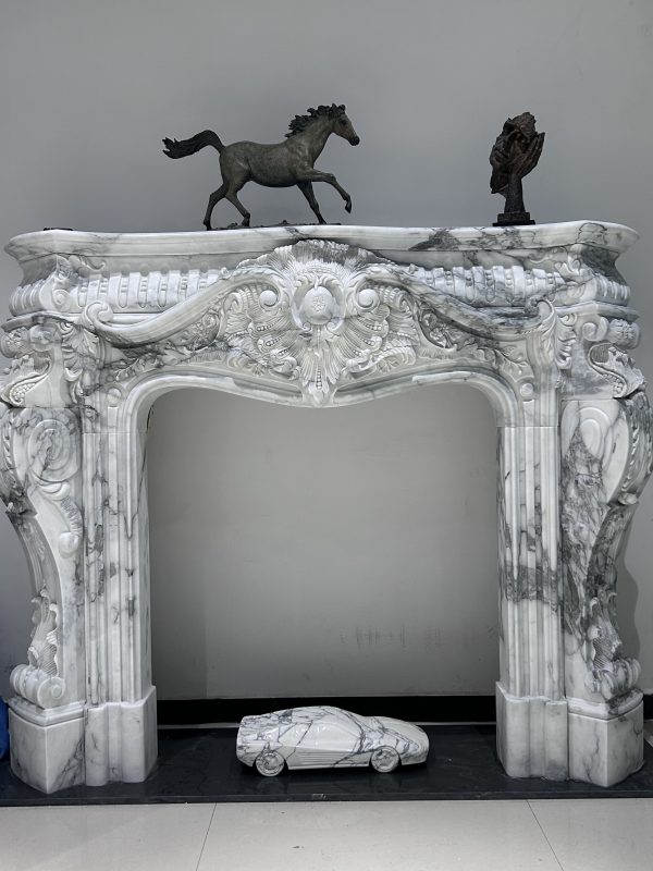 Elegant Bronze Fireplace Sculpture