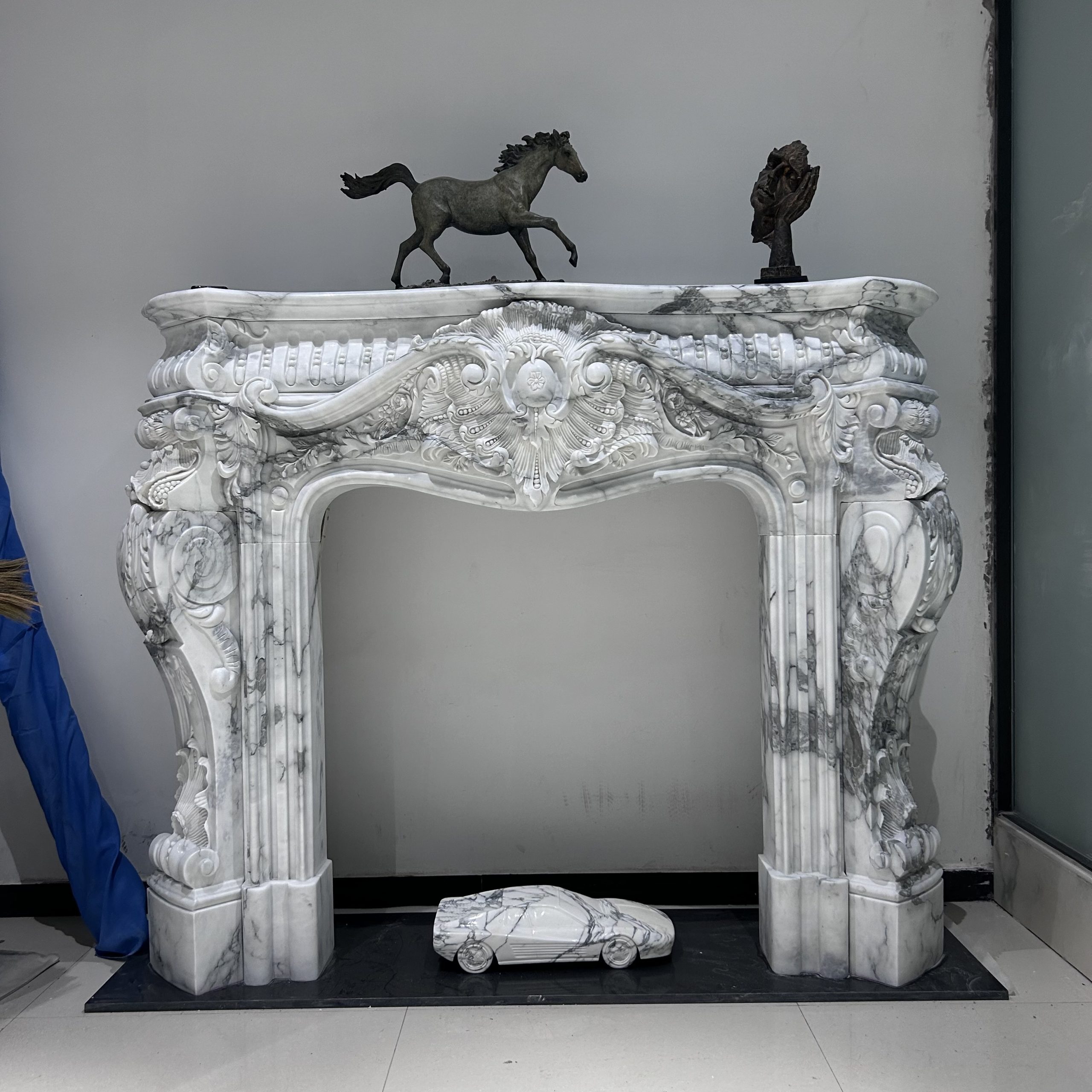 Elegant Bronze Fireplace Sculpture