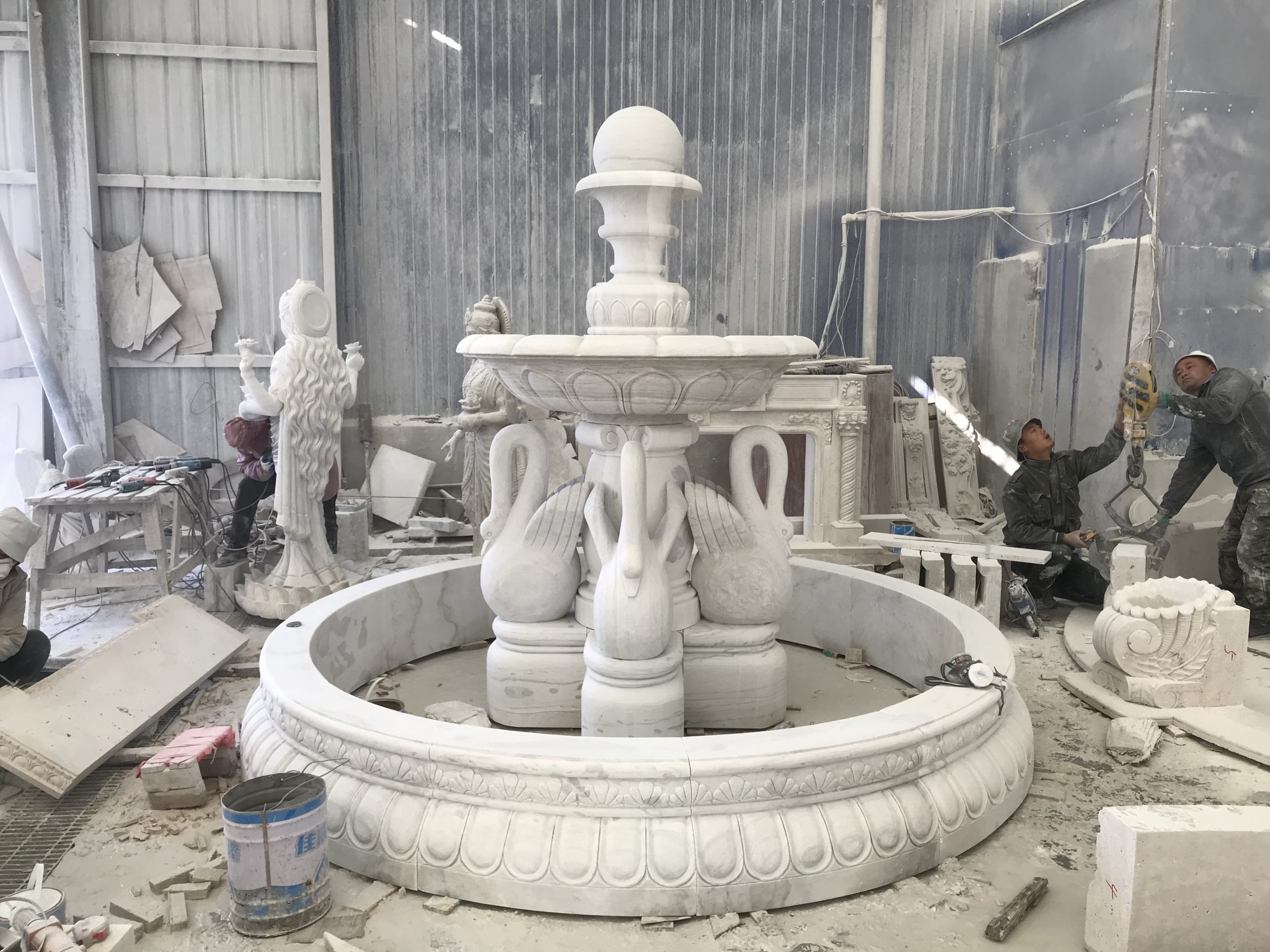 Elegant Serene Fountain Sculpture