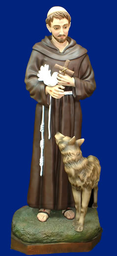 St. Francis 79″ with wolf