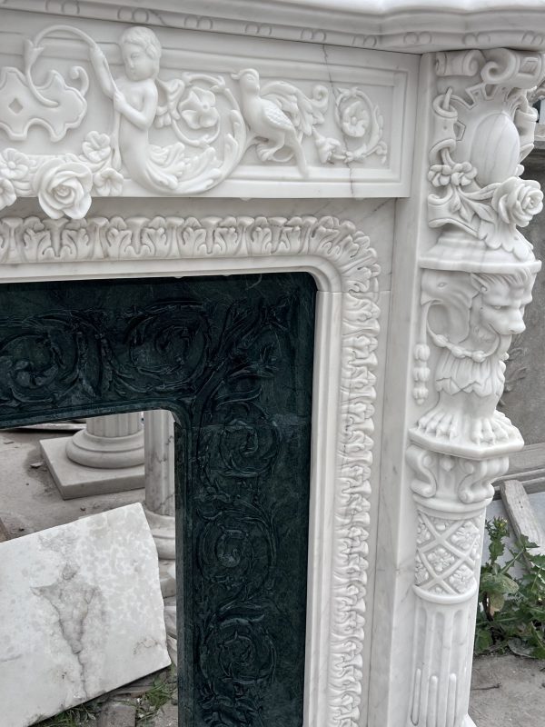 Elegant Fireplace Sculpture Mantelpiece