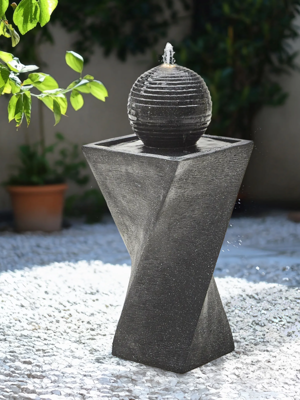 Elegant Two-Tiered Bronze Fountain