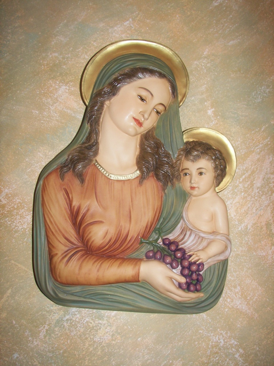 Virgin & Child 14″ plaque