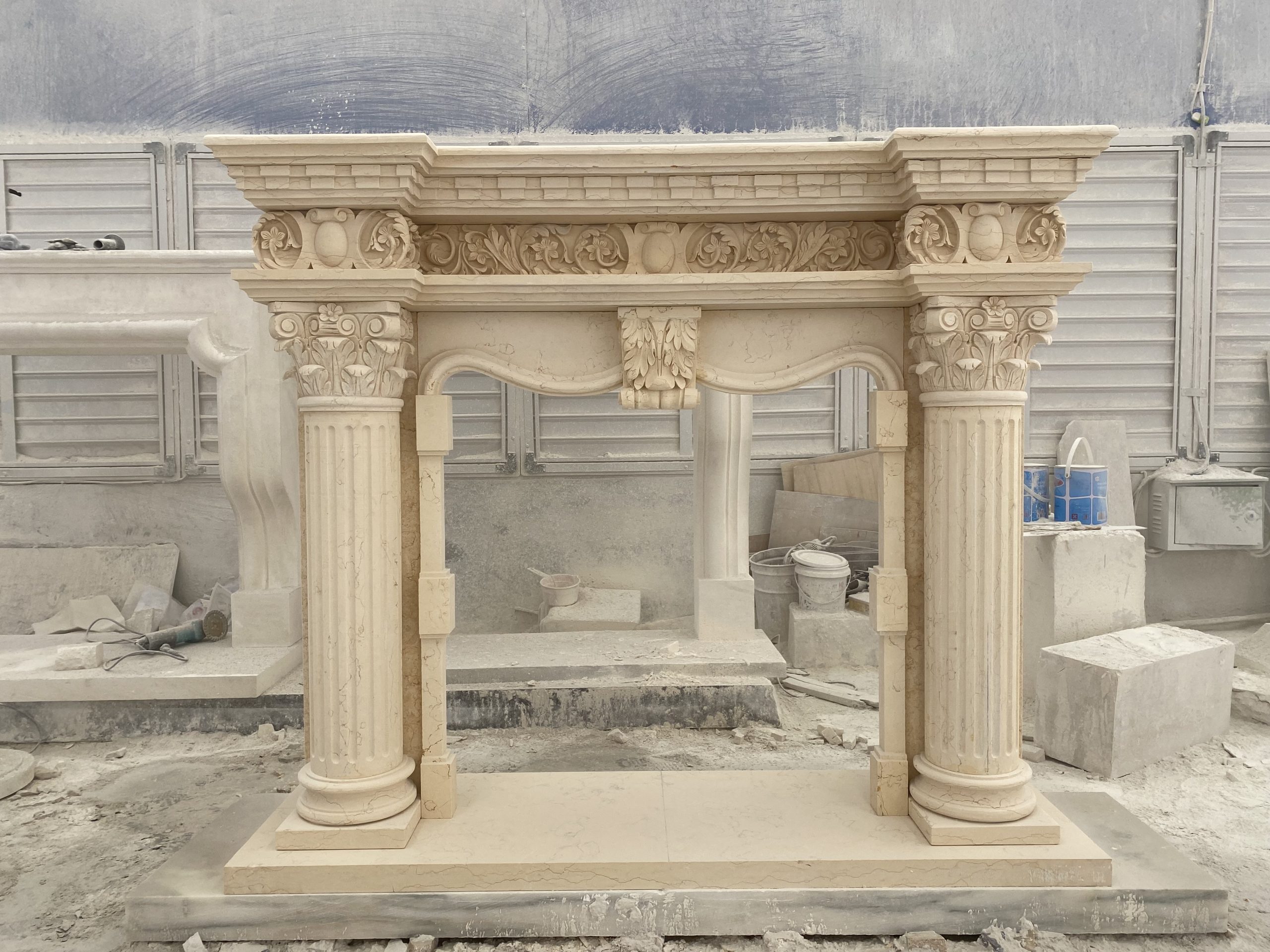 Elegant Unnamed Fireplace Sculpture