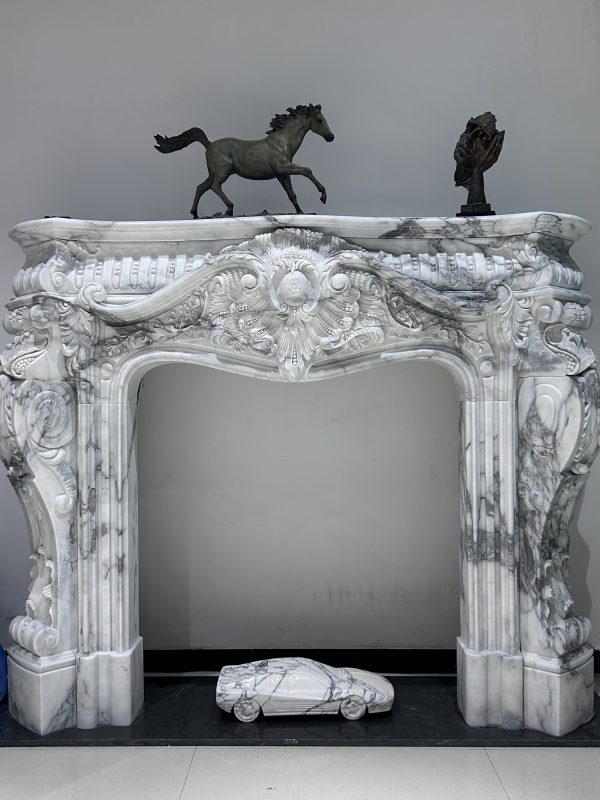 Elegance Unveiled: Exquisite Fireplace Sculpture