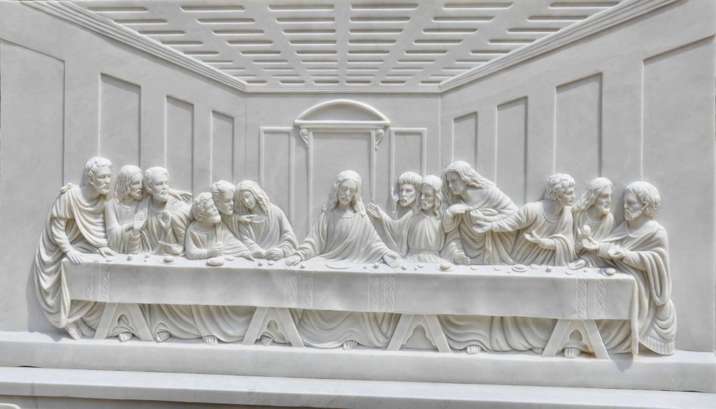 relief sculpture depicting The Last Supper scene
