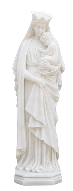 Divine Grace: A Serene Religious Sculpture