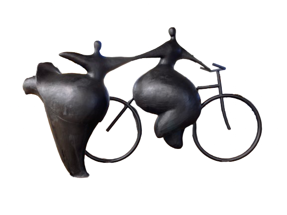 Graceful Human Figure Sculpture in Bronze