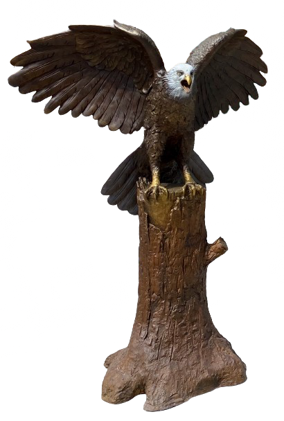 Majestic Eagle in Flight Bronze Sculpture