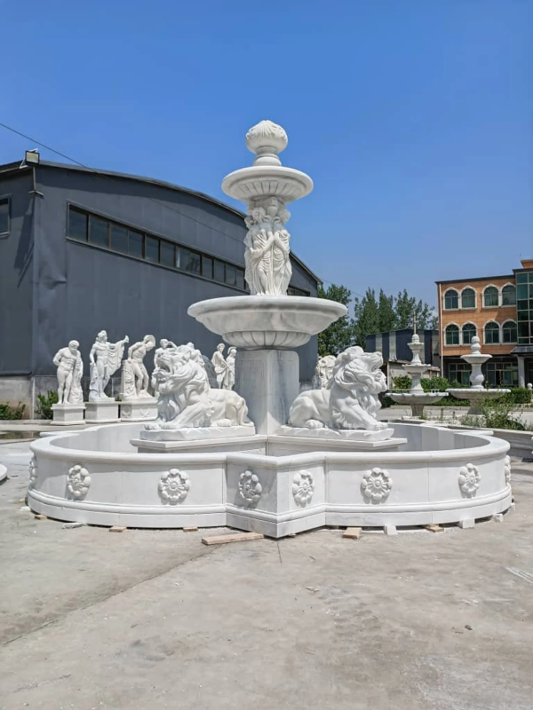 Elegance in Motion: Four-Tier Fountain