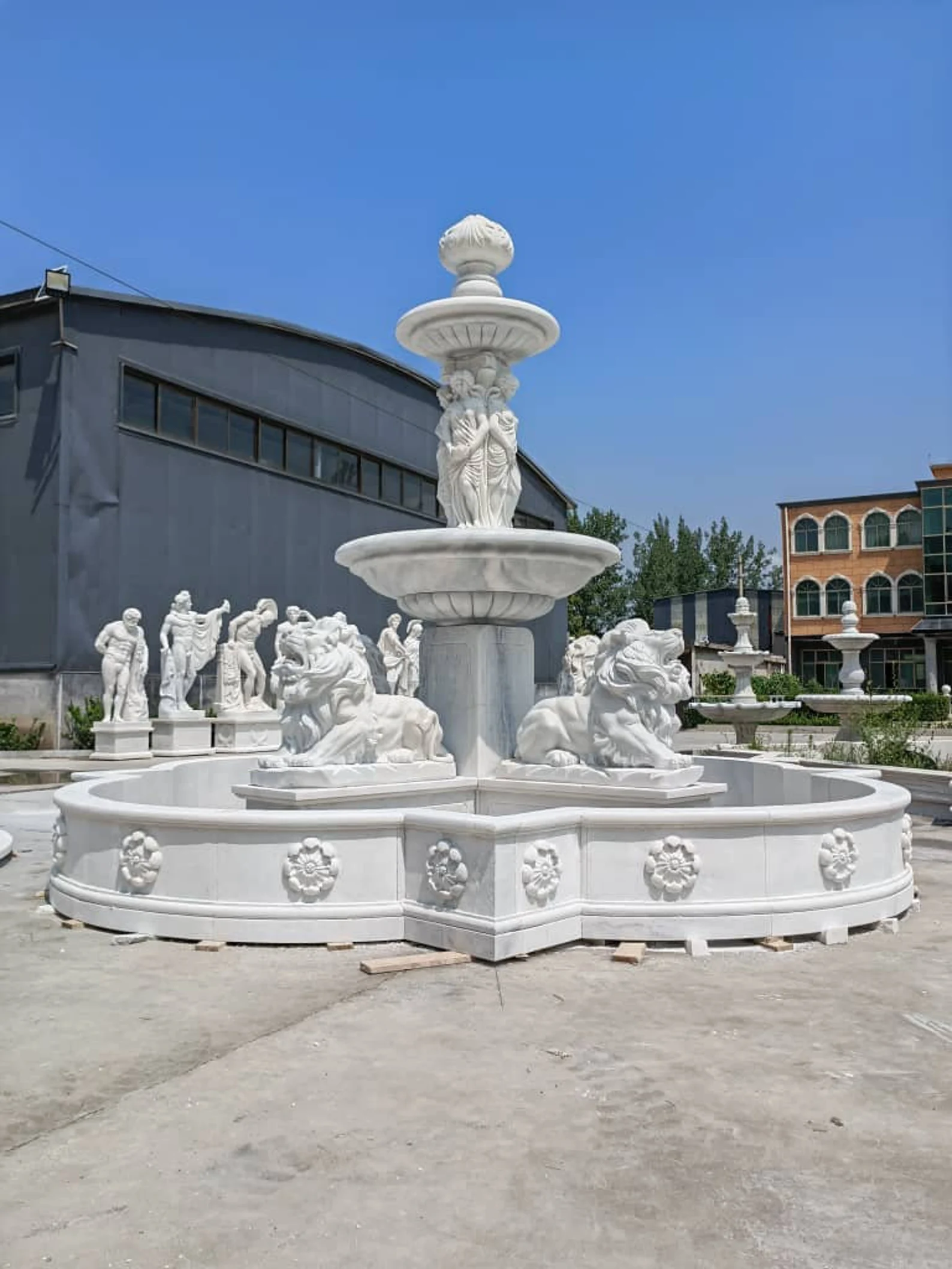 Elegance in Motion: Four-Tier Fountain