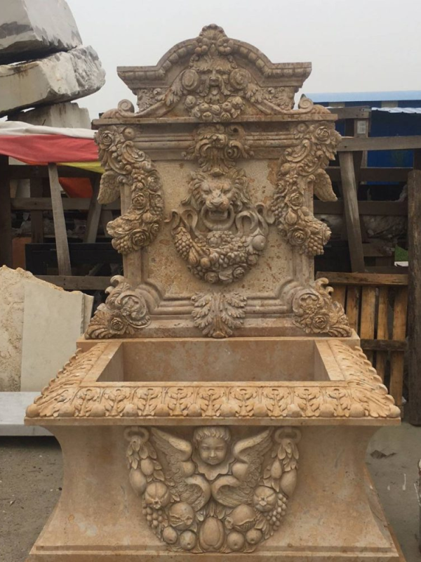 Elegant Stone Fountain with Graceful Flow