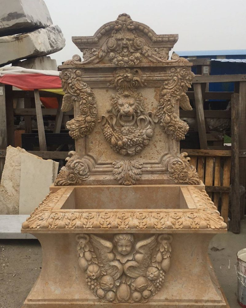 Elegant Stone Fountain with Graceful Flow