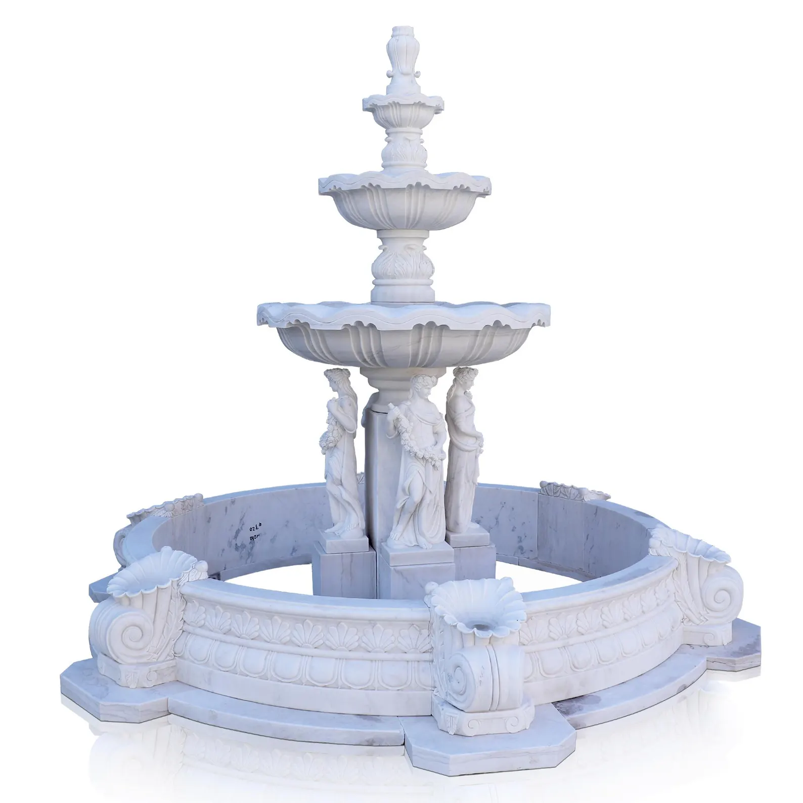 Elegance in Motion: Three-Tiered Fountain
