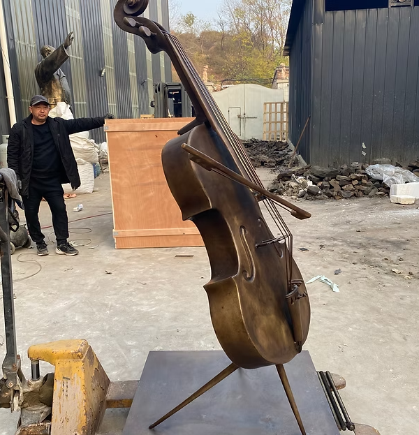 Elegance in Bronze: The Cello 2 Sculpture