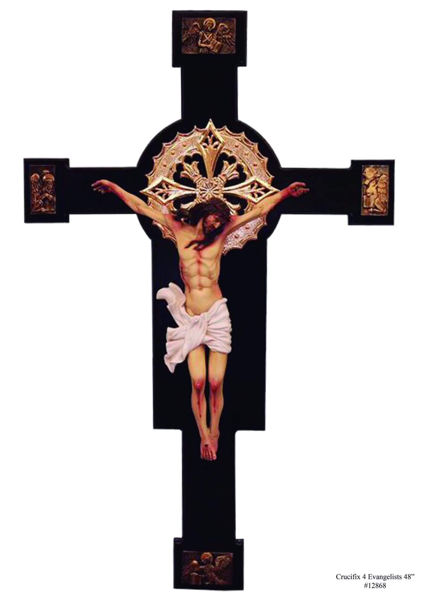 Crucifix 48″ Four Apostles