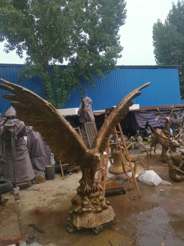 Majestic Eagle in Flight Bronze Sculpture