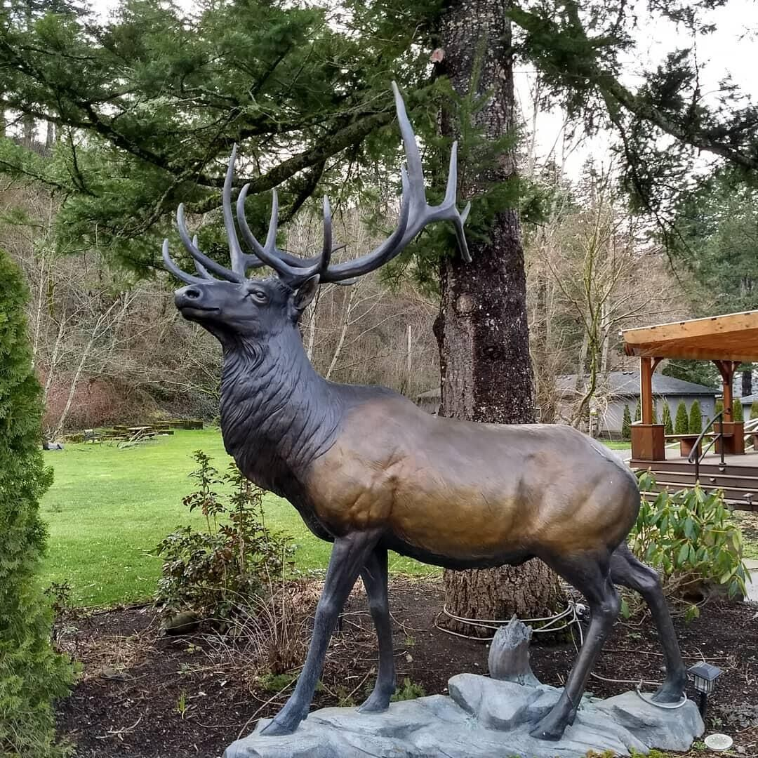 Majestic Elk Sculpture in Bronze