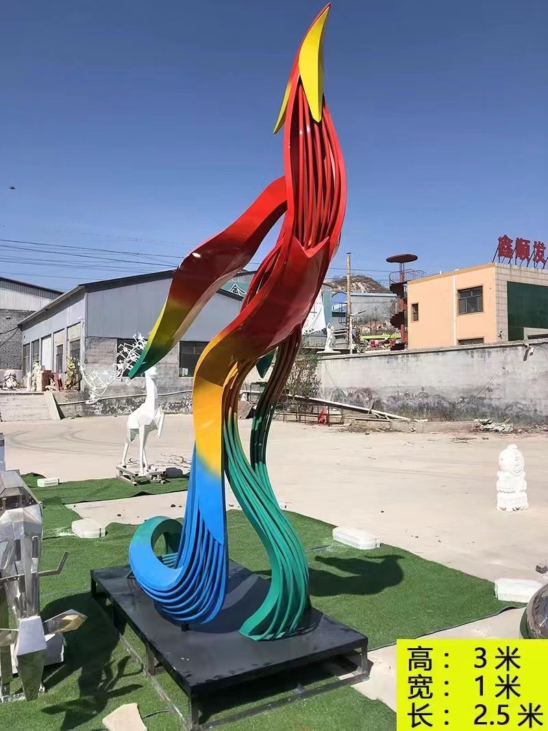 Firebird: Abstract Sculpture of Elegance and Motion