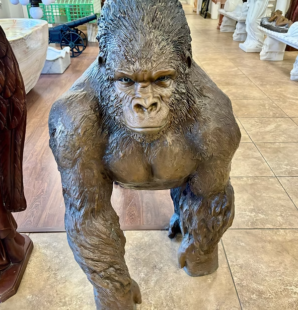 Majestic Gorilla Sculpture in Bronze