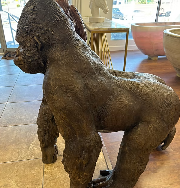 Majestic Bronze Gorilla Sculpture