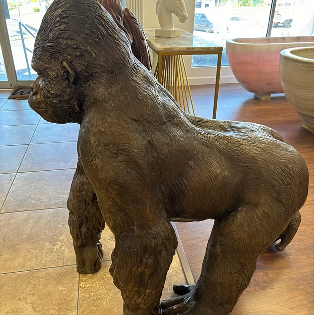Majestic Bronze Gorilla Sculpture