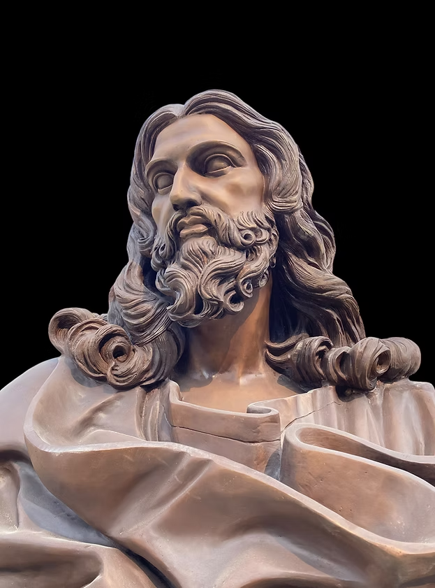 Exquisite Jesus Bust in Bronze