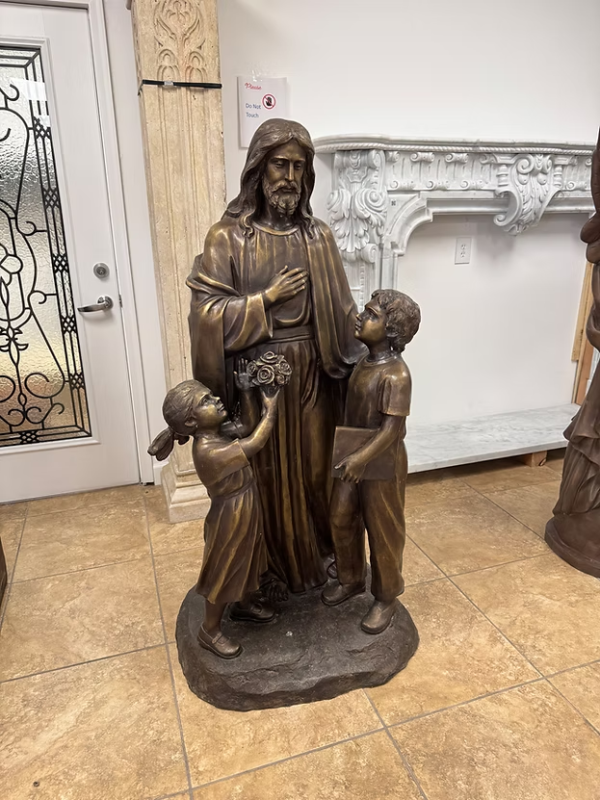 Jesus With Children Sculpture
