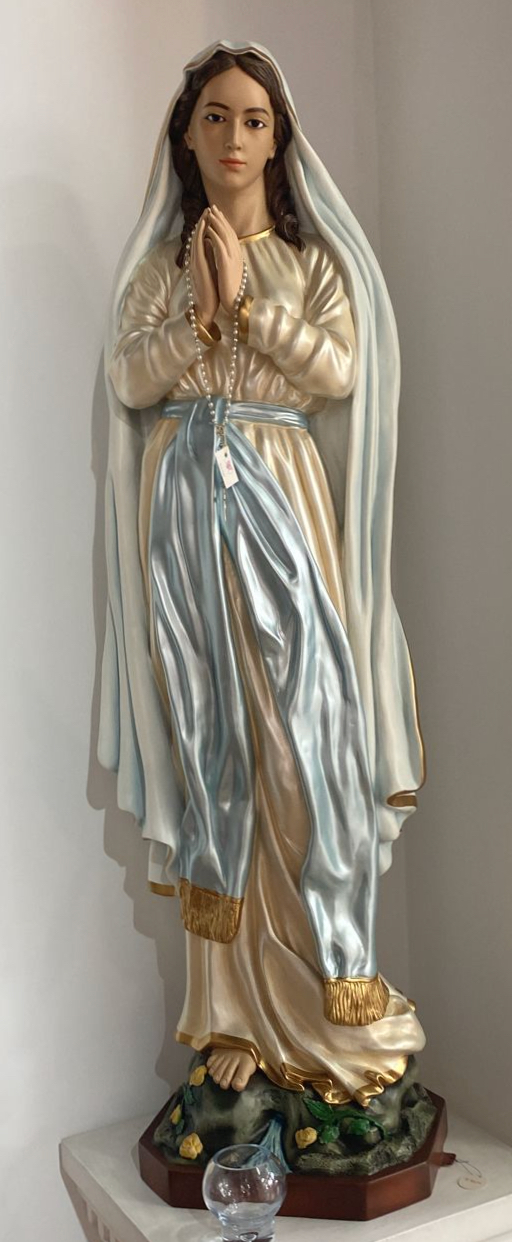 Lourdes 66″ Statue with Pearlized Finish
