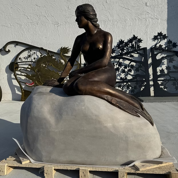 Enchanted Mermaid Sculpture in Bronze