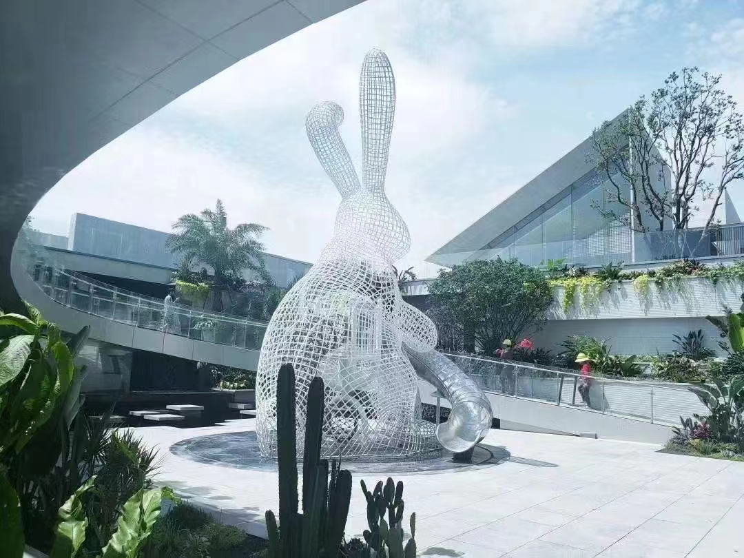 Exquisite Bronze Rabbit Sculpture