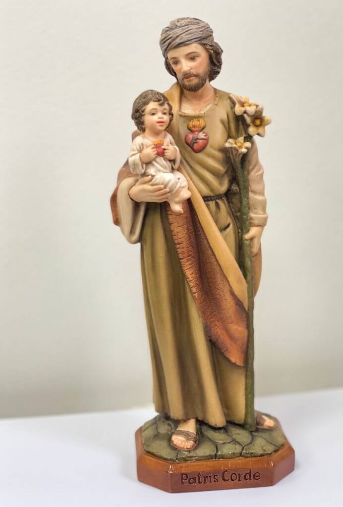St. Joseph 12″ Patris Corde Sculpture