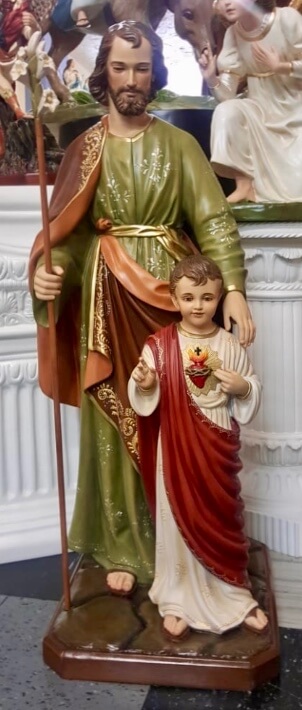 St. Joseph with Boy Jesus – 40″ Sculpture