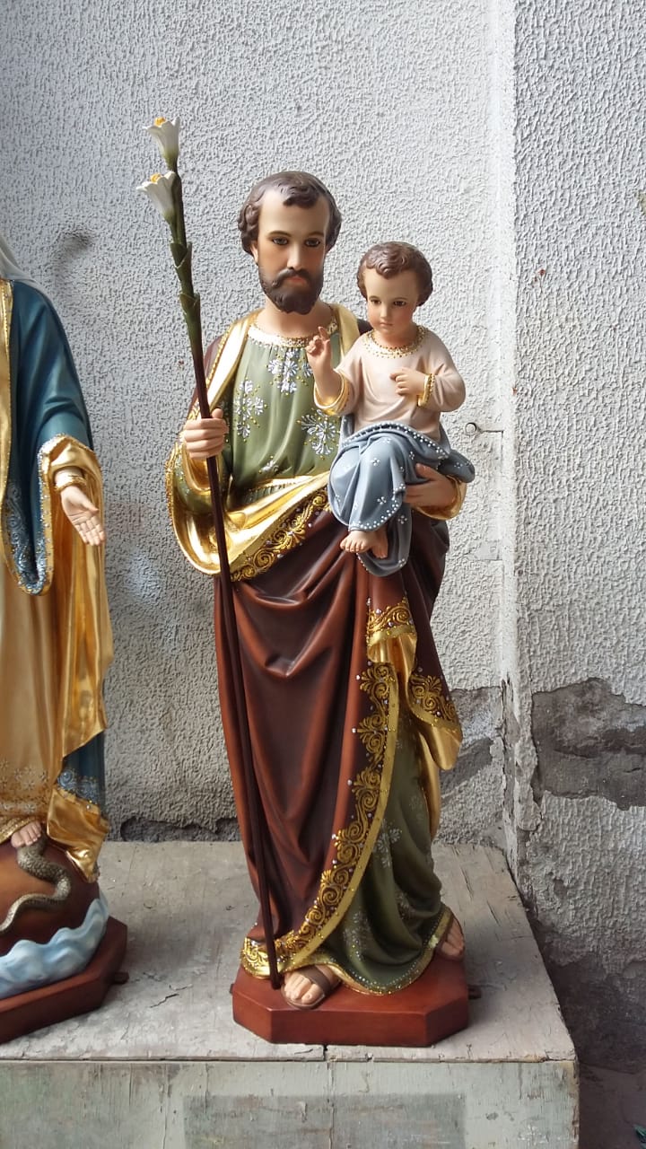 St. Joseph with Baby Jesus – 48″ Fancy Finish