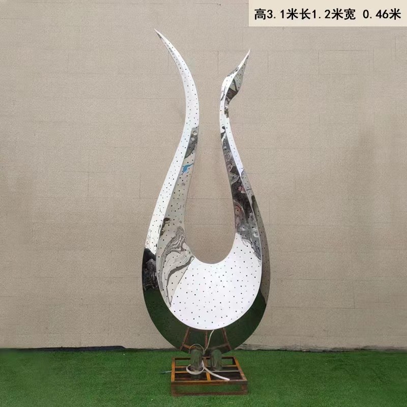 Elegance in Motion: Abstract Swan Sculpture