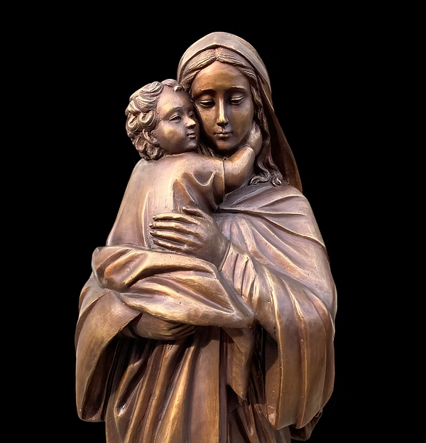 Virgin & Child Bronze Sculpture