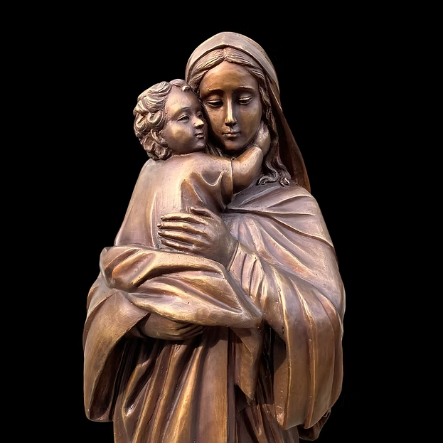 Virgin & Child Bronze Sculpture