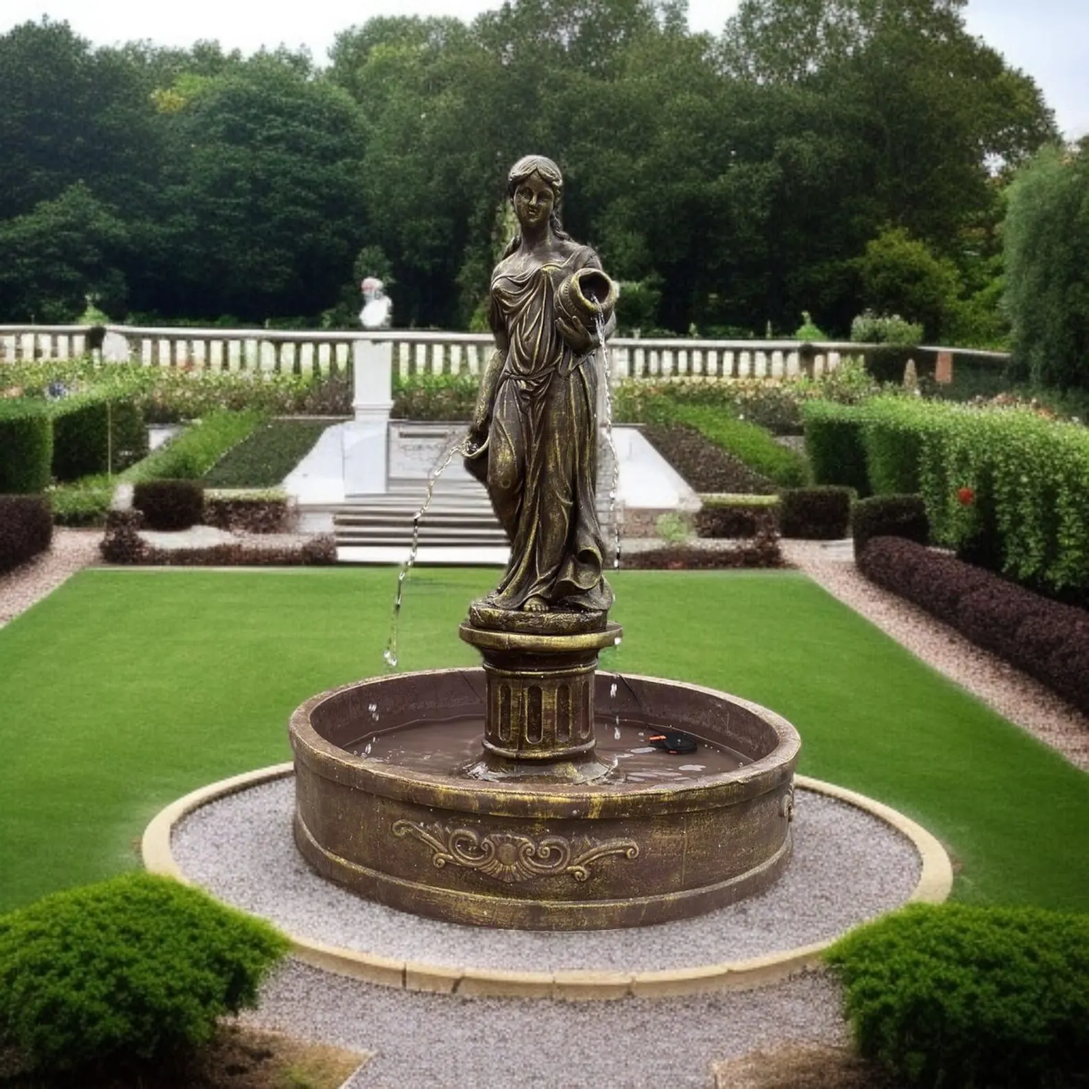 Elegance in Motion: Bronze Fountain Design No. 35