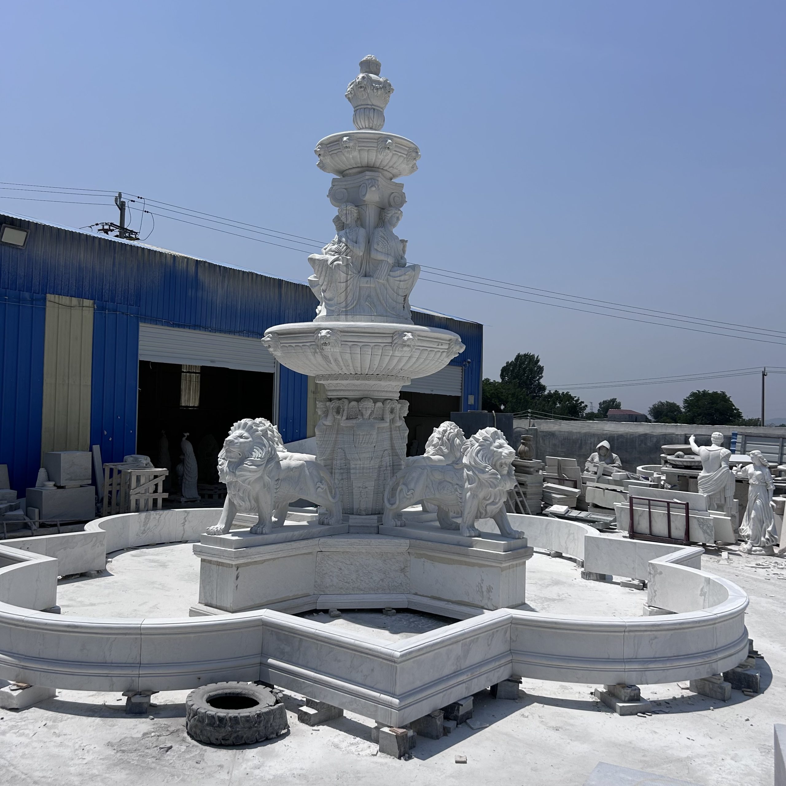 Elegant Bronze Fountain Sculpture