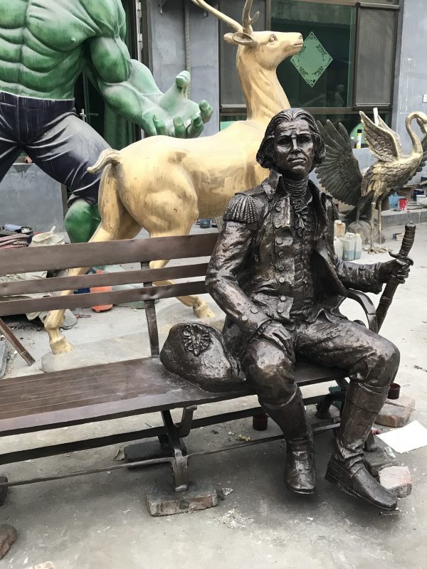 Elegant Clay Model & Iron Bronze Memorial