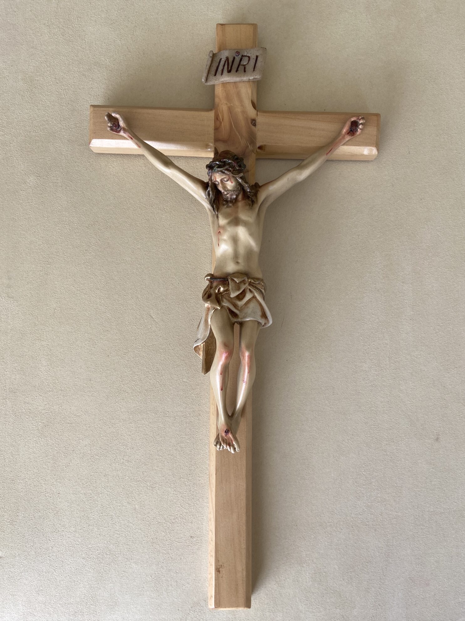 Crucifix 16″ Wood Sculpture
