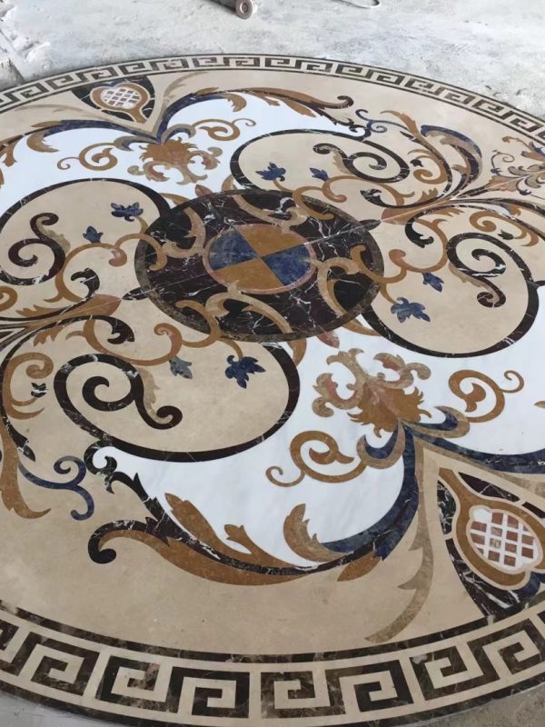 Exquisite Geometric Floor Mosaic