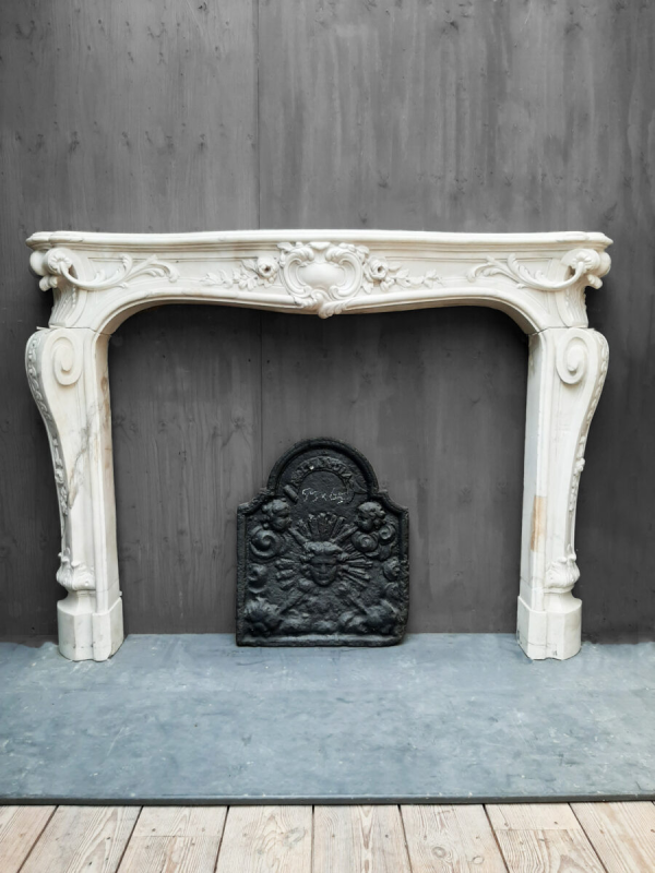 Elegantly Carved Marble Fireplace No. 137