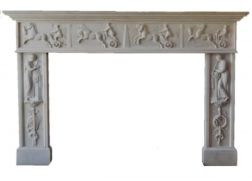 Elegant Marble Fireplace Mantel No. 60
