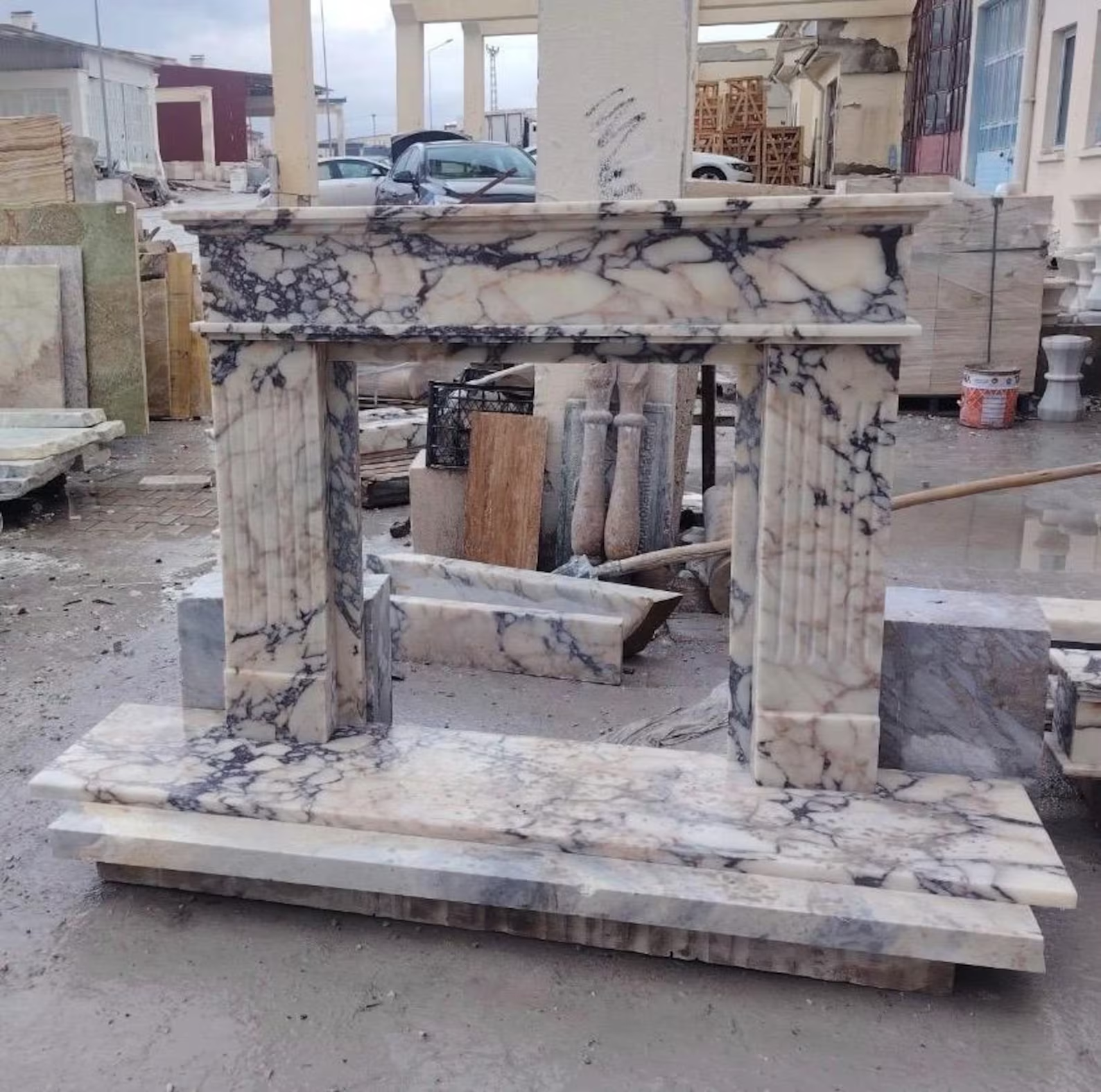 Elegant Marble Fireplace No. 92